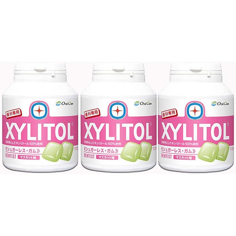 Amazon | 歯科用 キシリトールガム ボトル×3個セット(クリアミント